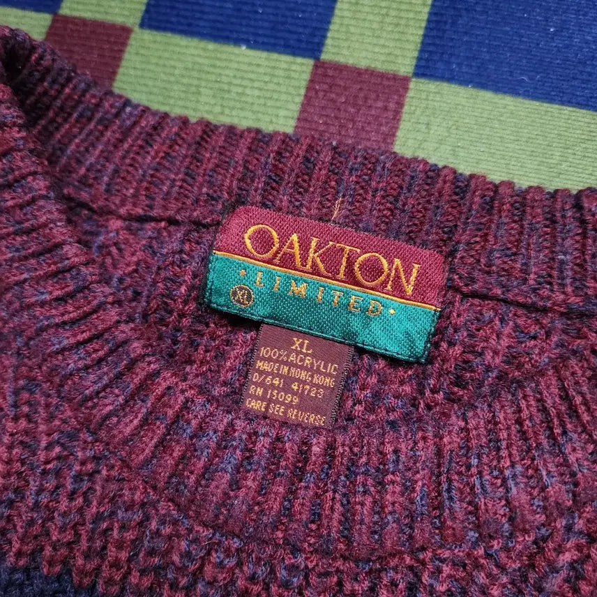 [BUNJANG] Oakton 90s Color Block Sweater / 90s USA메이드 컬러블록 스웨터