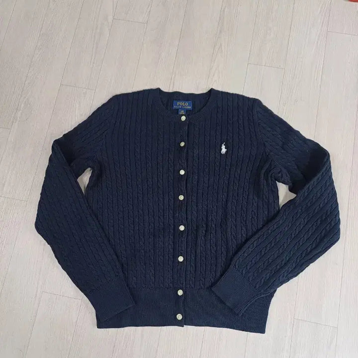 [BUNJANG] Polo Girls Navy Cotton Cardigan / 폴로 걸즈 네이비 코튼 가디건 L사이즈(44~55)