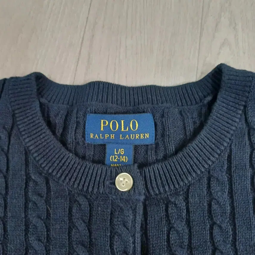 [BUNJANG] Polo Girls Navy Cotton Cardigan / 폴로 걸즈 네이비 코튼 가디건 L사이즈(44~55)