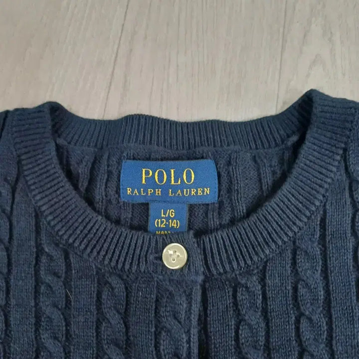 [BUNJANG] Polo Girls Navy Cotton Cardigan / 폴로 걸즈 네이비 코튼 가디건 L사이즈(44~55)