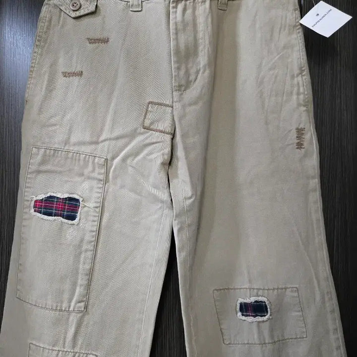 [BUNJANG] Polo Ralph Lauren Patchwork Cotton Pants (Size 12) / 랄프로렌 패치워크 베이지 면바지12