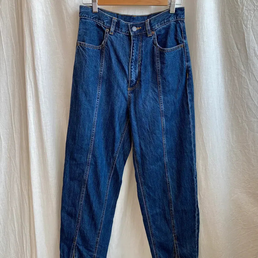 [SOLD OUT] GU 하이웨이스트 진청팬츠(L)