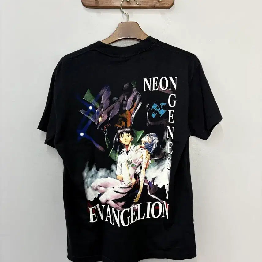 [BUNJANG] Evangelion Graphic Short Sleeve T-shirt / 빈티지 에반게리온 그래픽 반팔 A3715