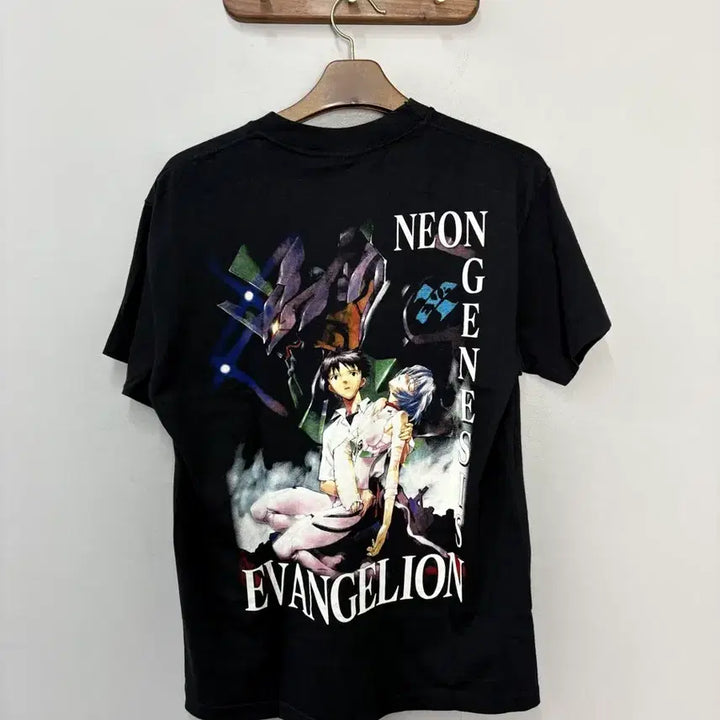 [BUNJANG] Evangelion Graphic Short Sleeve T-shirt / 빈티지 에반게리온 그래픽 반팔 A3715