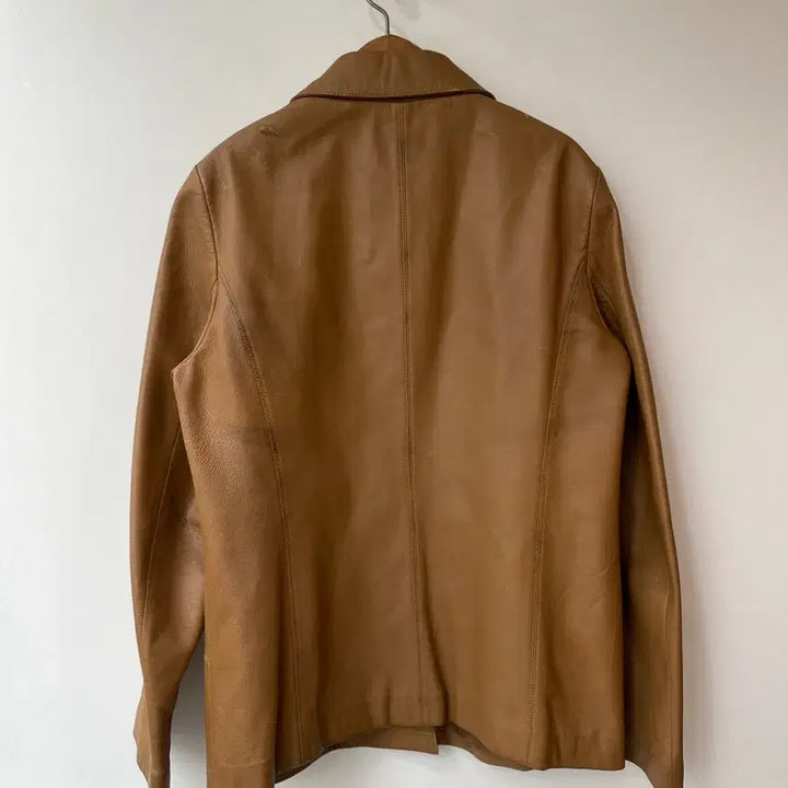 [BUNJANG] Razzio Brown Lambskin Leather Jacket (Size 77) / Razzio 브라운 양가죽 자켓 77