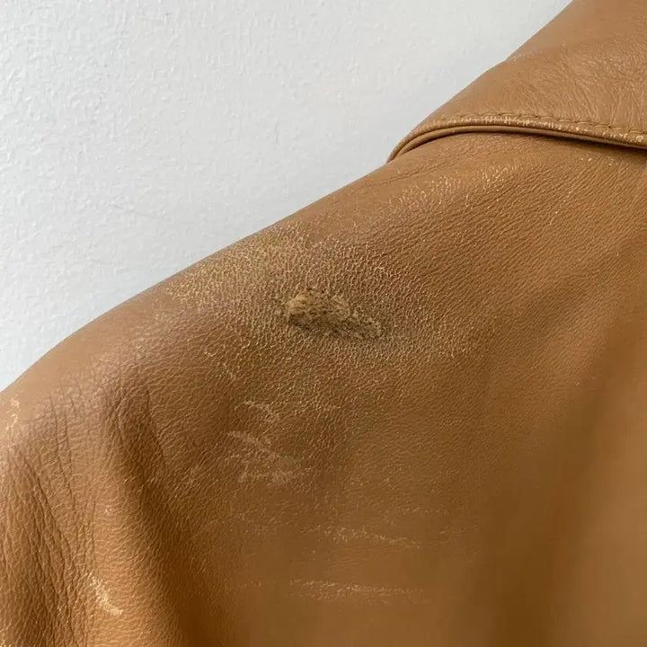[BUNJANG] Razzio Brown Lambskin Leather Jacket (Size 77) / Razzio 브라운 양가죽 자켓 77
