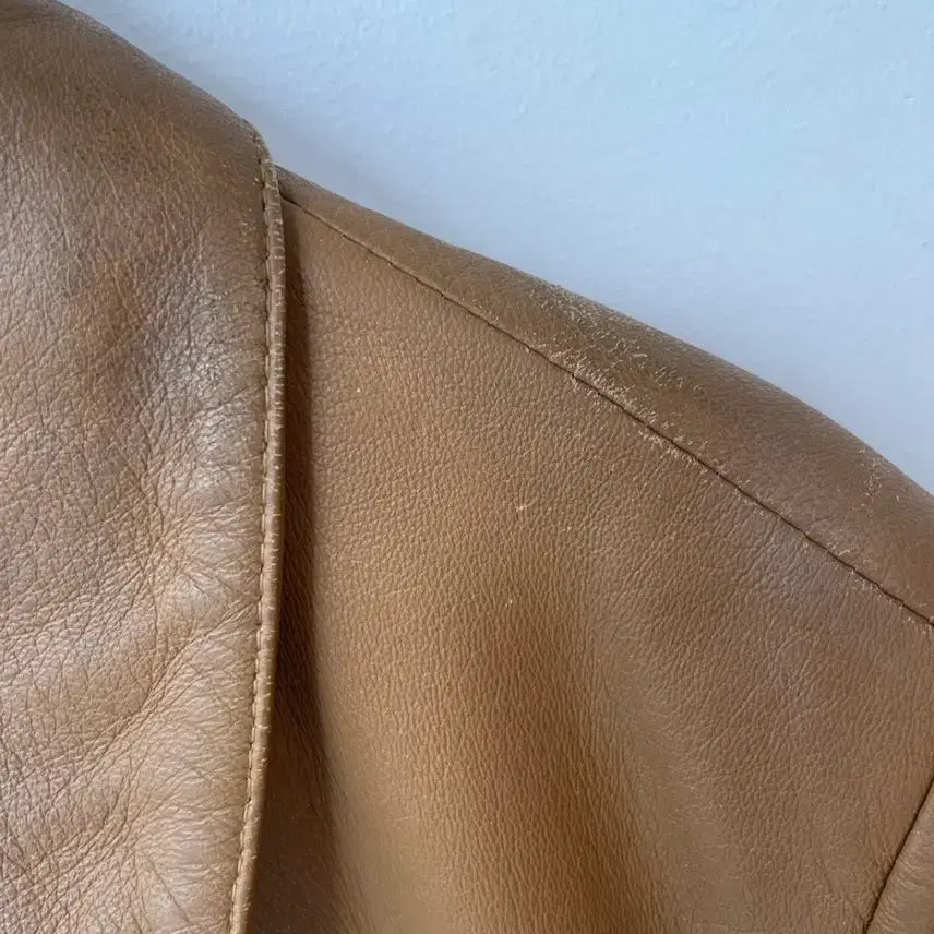 [BUNJANG] Razzio Brown Lambskin Leather Jacket (Size 77) / Razzio 브라운 양가죽 자켓 77
