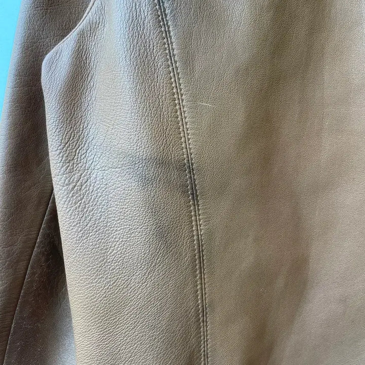 [BUNJANG] Razzio Brown Lambskin Leather Jacket (Size 77) / Razzio 브라운 양가죽 자켓 77