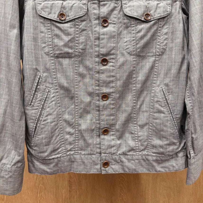 [BUNJANG] Paul Smith Jeans Cotton Long Sleeve Shirt Jacket / 폴스미스 진스 코튼 긴팔 셔츠 자켓 더블 포켓 버튼 디테일 그레이