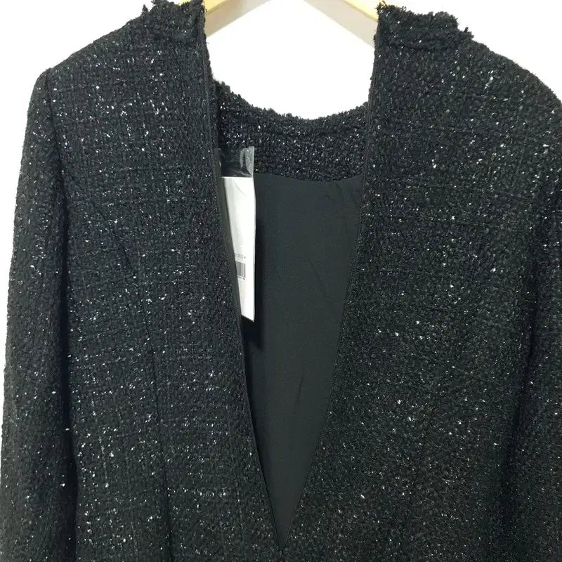 [BUNJANG] Lookast Black Tweed Round Dress / 룩캐스트 블랙 라운드 트위드 원피스 M_M2455