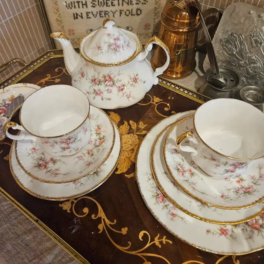 [BUNJANG] Paragon Victoria Rose 2-Tier Cake Stand Tea Set / 영국 파라곤 빅토리아 로즈입니다