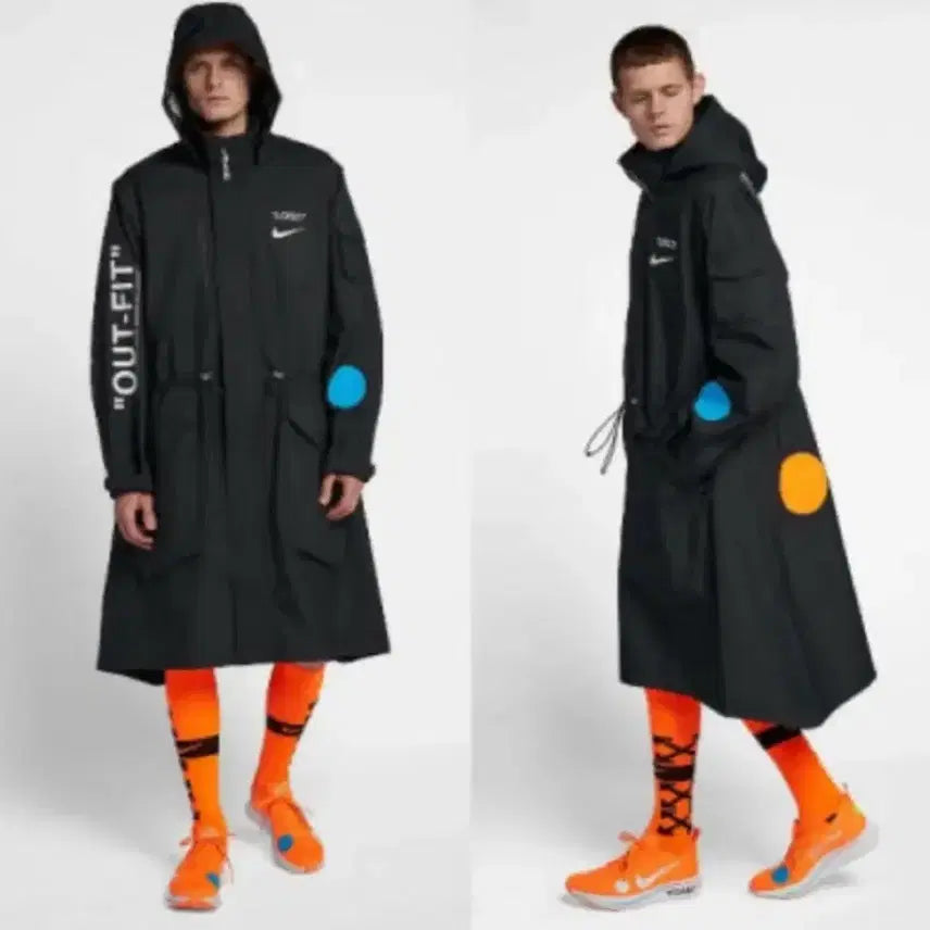 [SOLD OUT] 나이키 x 오프화이트 블랙 롱자켓L
