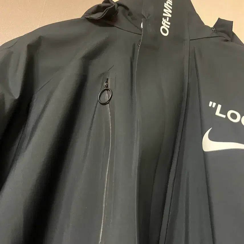 [SOLD OUT] 나이키 x 오프화이트 블랙 롱자켓L