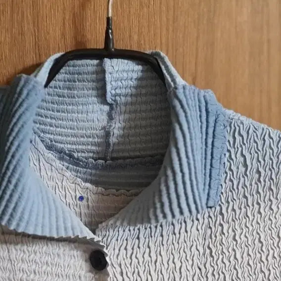 [BUNJANG] Blue Gradient Pleats Cardigan Set / 블루 그라데이션 플리츠 가디건 세트