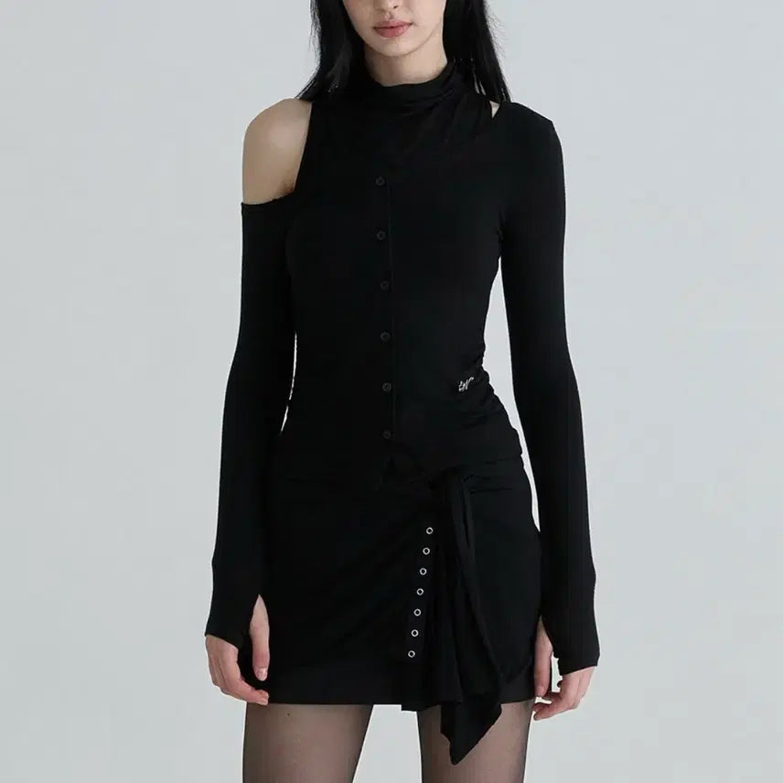[BUNJANG] Not Your Rose Cowl Neck Cardigan Set / 낫유어로즈 카울 넥 가디건 세트