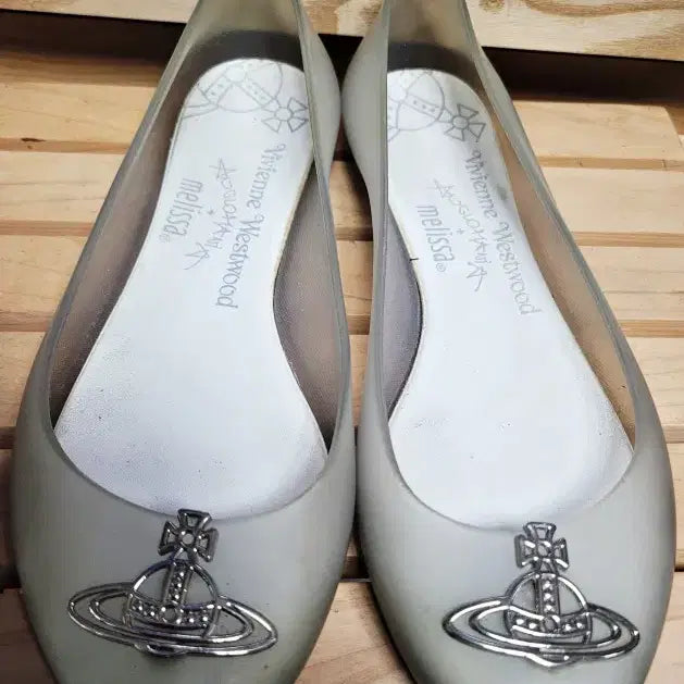 [BUNJANG] Vivienne Westwood Melissa Jelly Flat Shoes / 비비안웨스트우드 멜리사 젤리 플랫슈즈 인디핑크 연그레이 250  s43