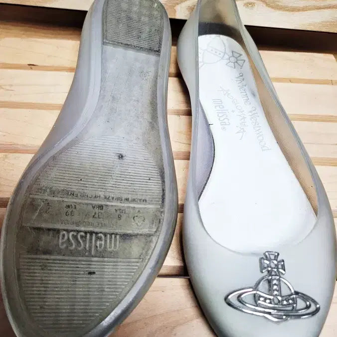 [BUNJANG] Vivienne Westwood Melissa Jelly Flat Shoes / 비비안웨스트우드 멜리사 젤리 플랫슈즈 인디핑크 연그레이 250  s43