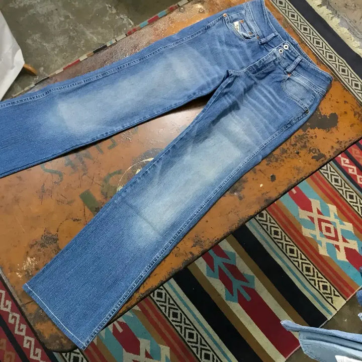 [BUNJANG] Diesel Mid-Wash High-Waist Denim Pants Size 27/28 / 디젤 중청 하이웨스트 데님 팬츠 허리 27 28 사이즈