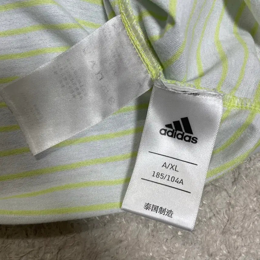[BUNJANG] Adidas Stripe Short Sleeve T-shirt XL / 아디다스 스트라이프 반팔 티셔츠 XL