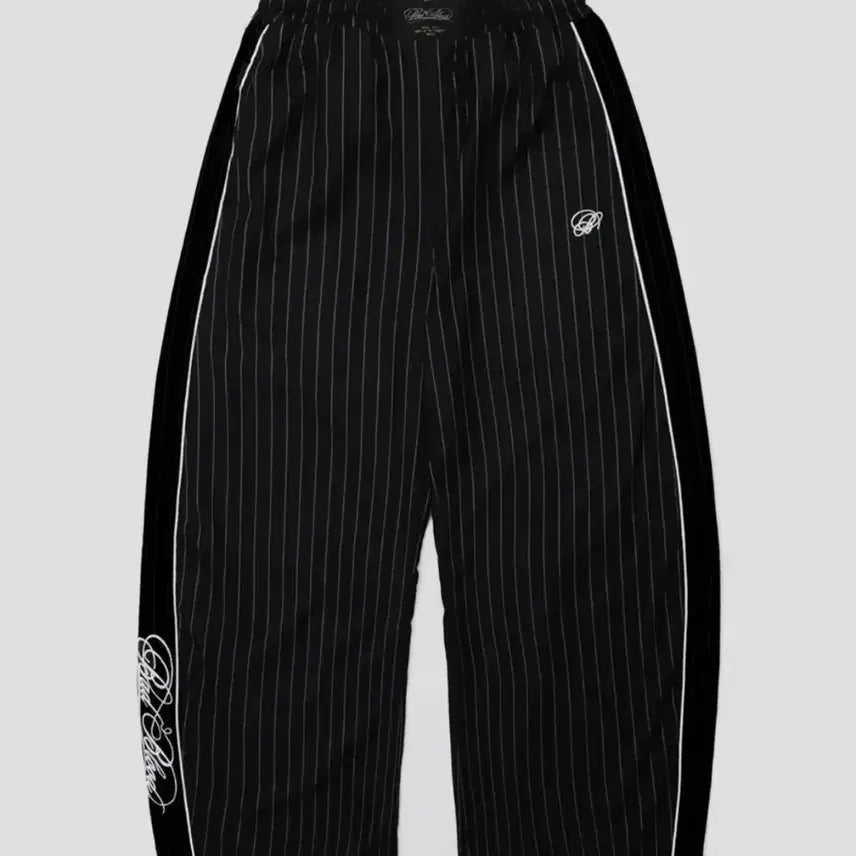 [BUNJANG] Badblood Dark Classic Pinstripe Track Pants - Black / 배드블러드 다크 클래식 핀스트라이프 트랙팬츠 - 블랙