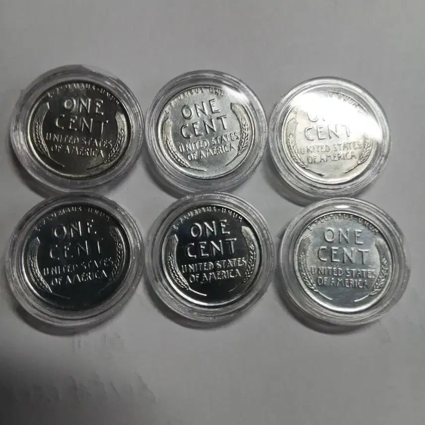 [BUNJANG] 1943 Steel Penny Coin Bundle Set (6 Coins) / 1943년 스틸 페니 주화 6개 일괄
