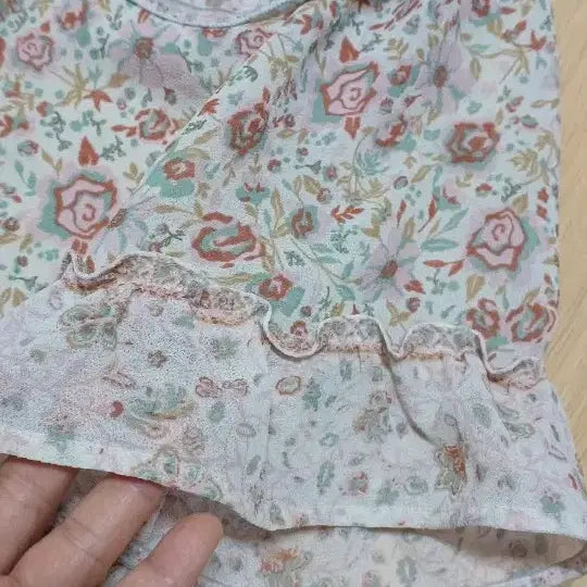 [BUNJANG] Thursday Island Floral Chiffon Midi Dress / 써스데이아일랜드 플라워 쉬폰 미디원피스 프릴 디자인