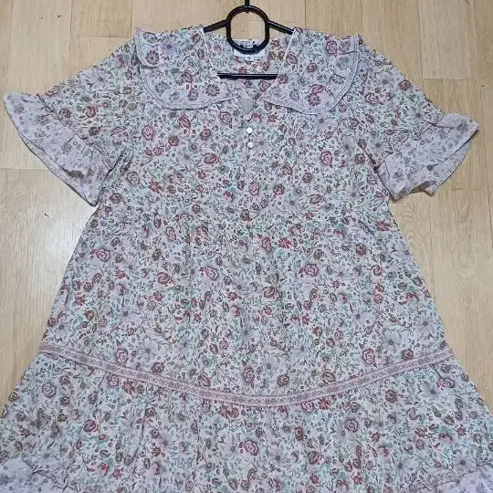 [BUNJANG] Thursday Island Floral Chiffon Midi Dress / 써스데이아일랜드 플라워 쉬폰 미디원피스 프릴 디자인