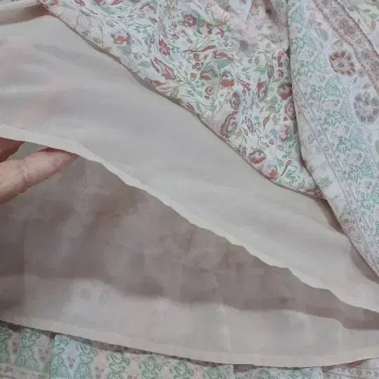 [BUNJANG] Thursday Island Floral Chiffon Midi Dress / 써스데이아일랜드 플라워 쉬폰 미디원피스 프릴 디자인