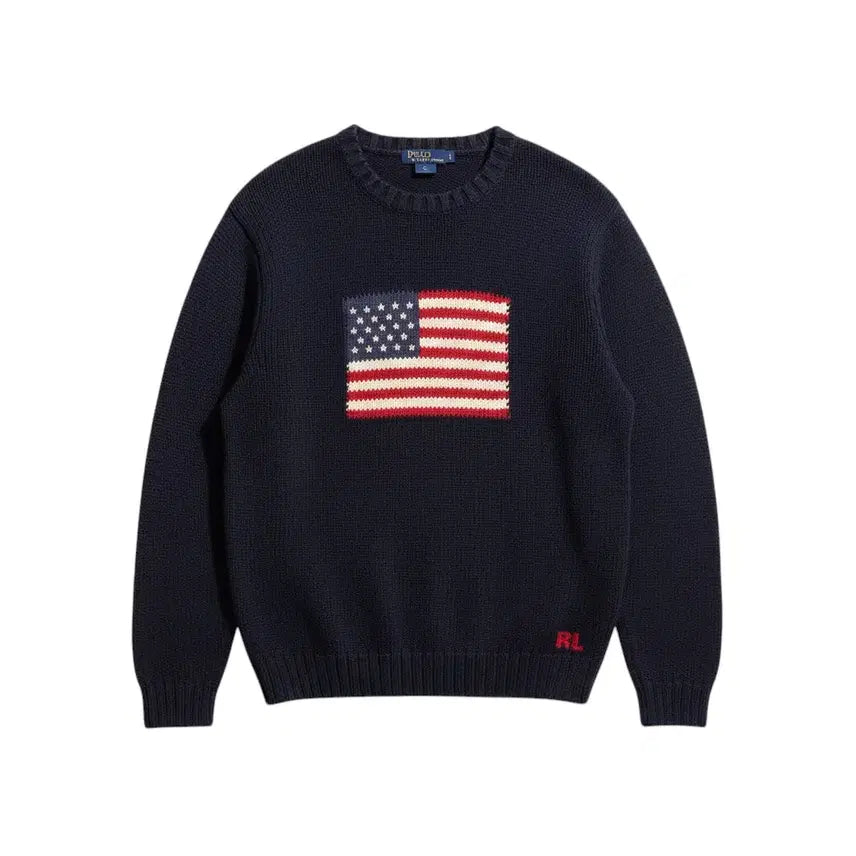 [BUNJANG] Polo Ralph Lauren Star-Spangled Banner Round Knit Sweater Women&