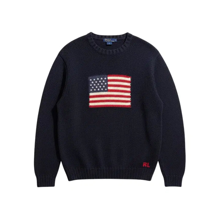 [BUNJANG] Polo Ralph Lauren Star-Spangled Banner Round Knit Sweater Women&