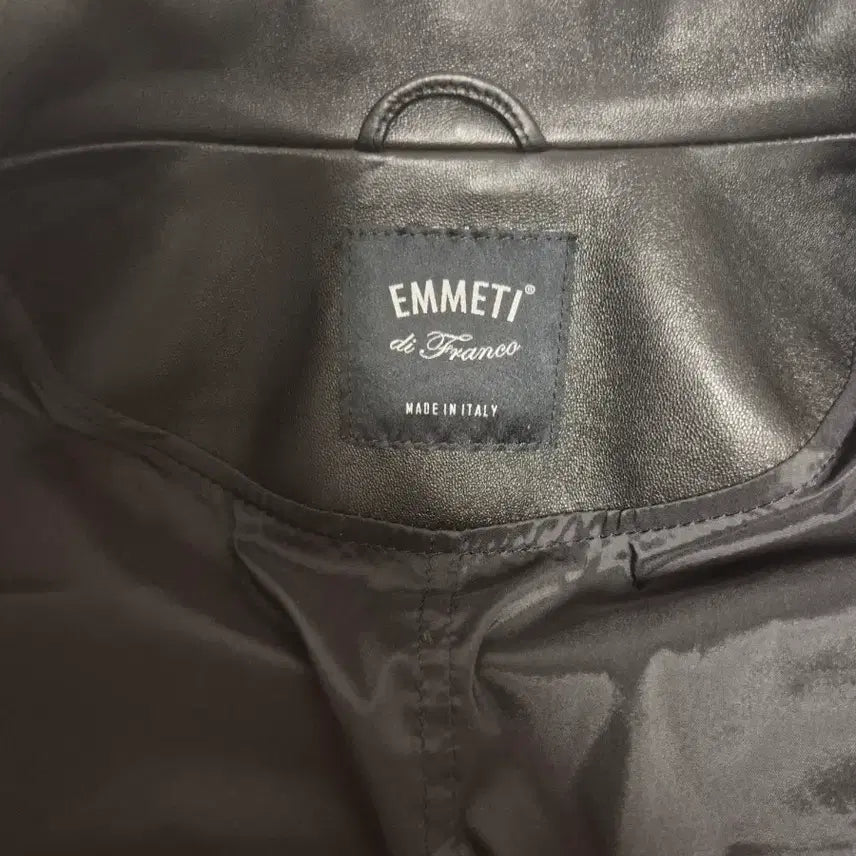 [BUNJANG] Emmeti Lambskin Double Rider Leather Jacket / 엠메티 램스킨 더블라이더 가죽자켓 50사이즈(100)