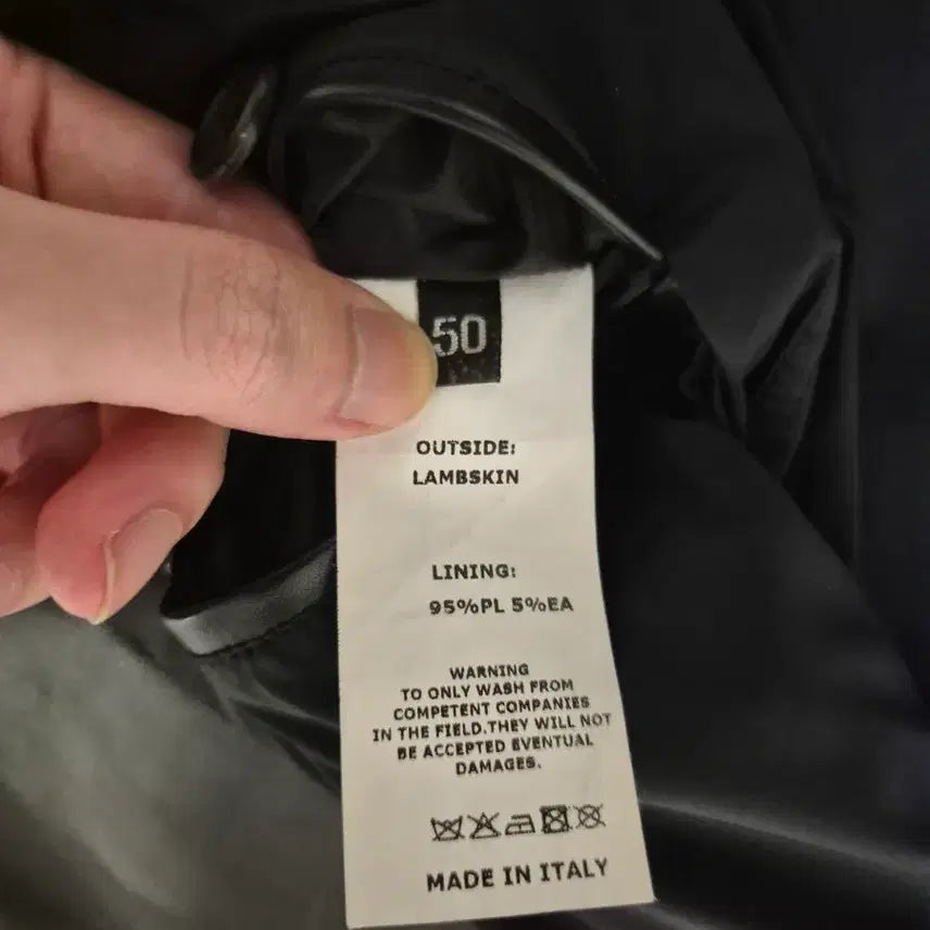 [BUNJANG] Emmeti Lambskin Double Rider Leather Jacket / 엠메티 램스킨 더블라이더 가죽자켓 50사이즈(100)