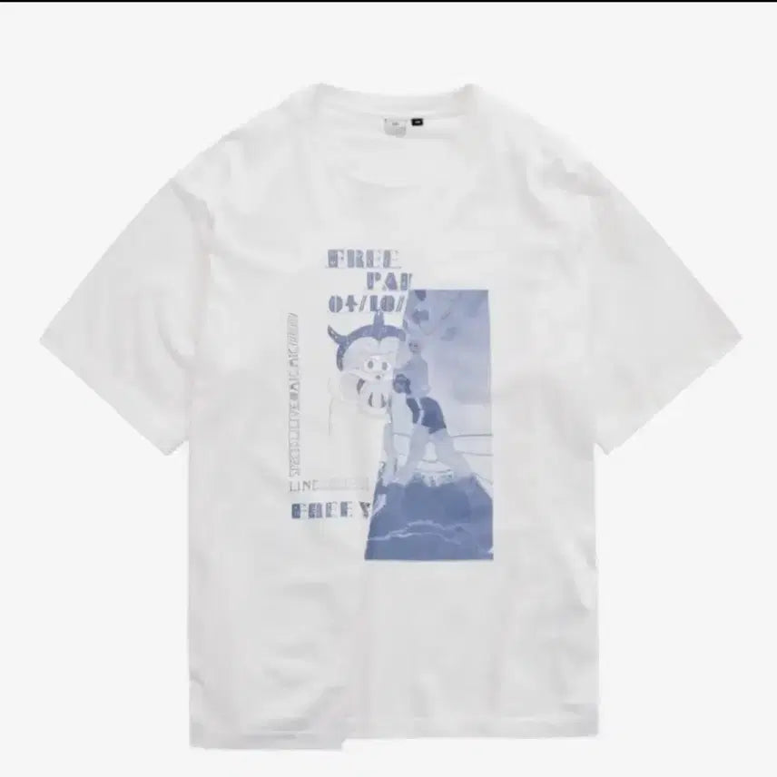 [BUNJANG] Polimero 1011 Slash T-Shirt White Size 2 / 폴리테루 1011 슬래시 티셔츠 화이트 2사이즈