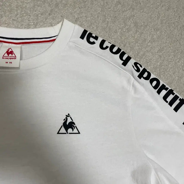 [BUNJANG] Le Coq Sportif White Short Sleeve T-Shirt M (95) / 르꼬끄 흰색 반팔 티셔츠 m 95