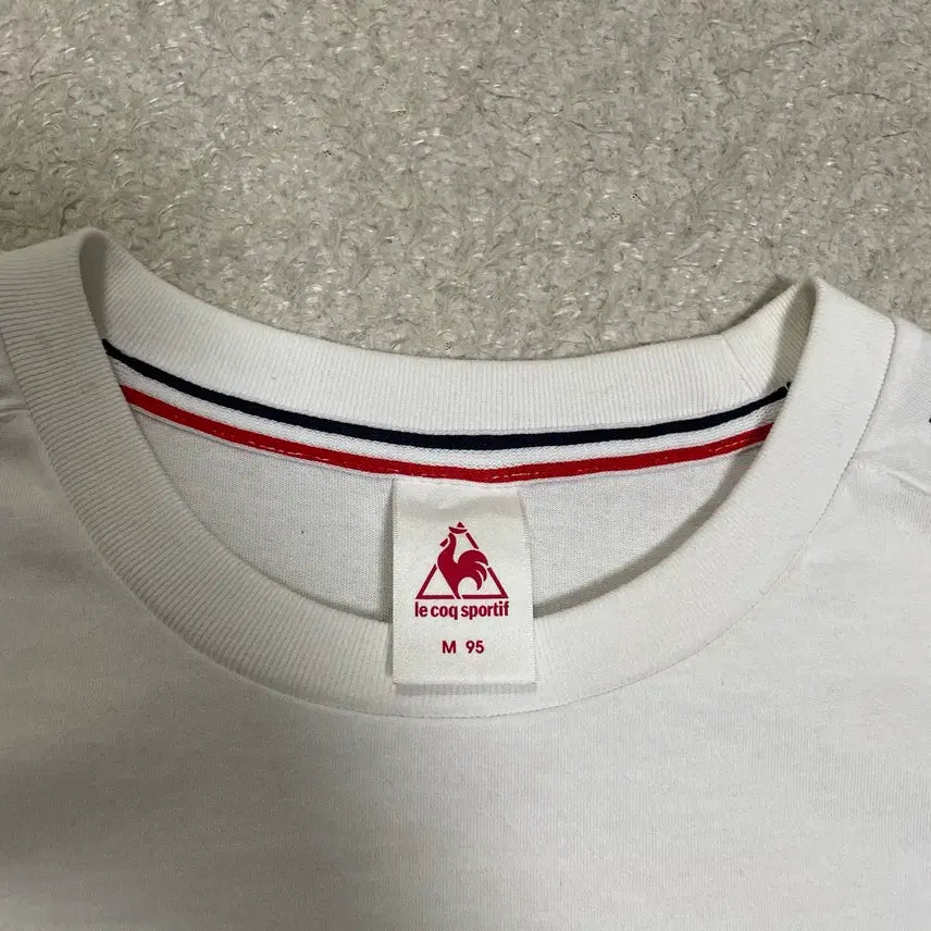[BUNJANG] Le Coq Sportif White Short Sleeve T-Shirt M (95) / 르꼬끄 흰색 반팔 티셔츠 m 95