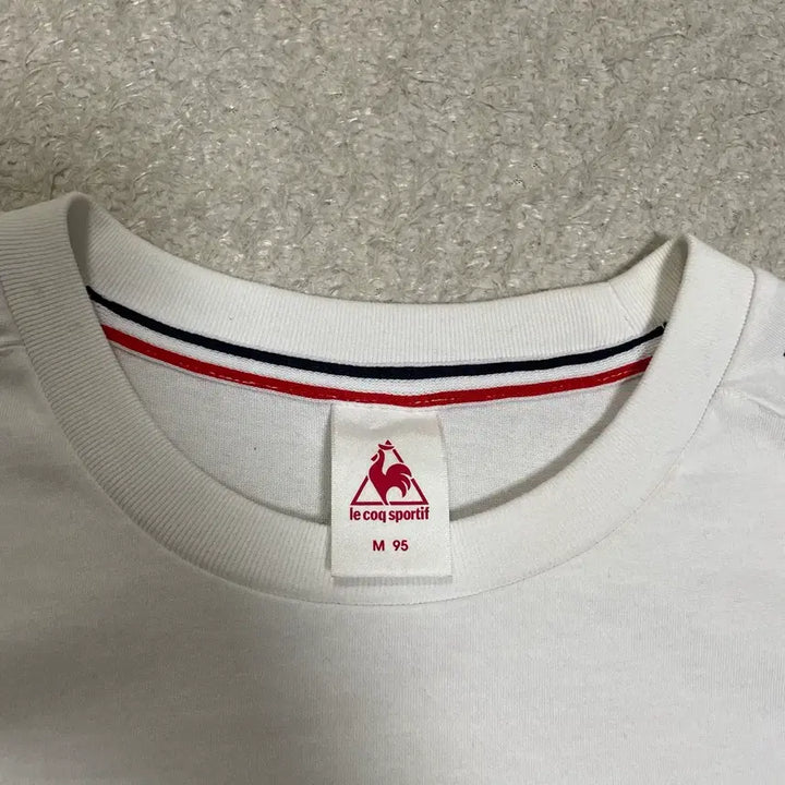 [BUNJANG] Le Coq Sportif White Short Sleeve T-Shirt M (95) / 르꼬끄 흰색 반팔 티셔츠 m 95
