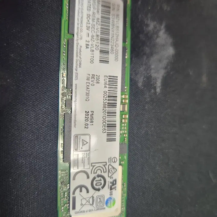 [BUNJANG] Samsung PM981a NVMe 1TB SSD MZ-VLB1T0H / 삼성 PM981 MZ-VLB512 512GB 670p 1TB