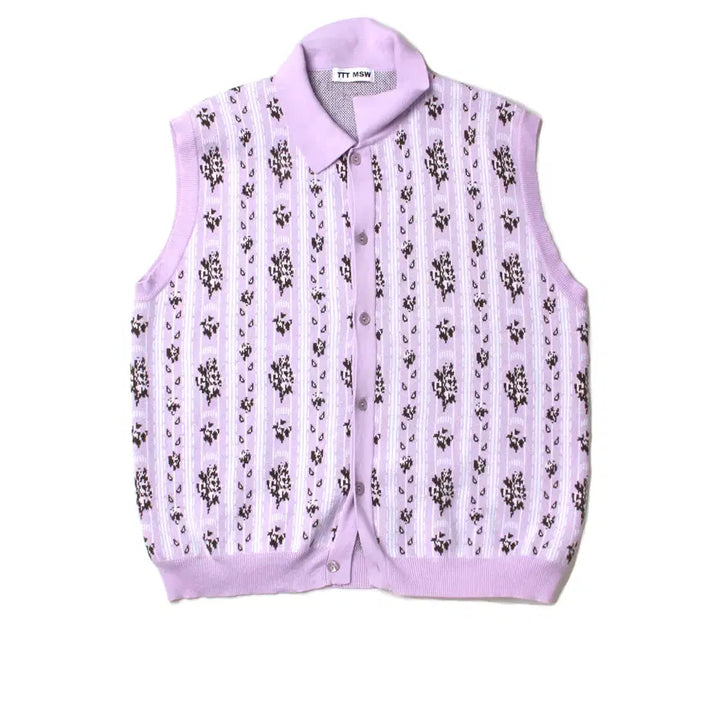 [BUNJANG] TTT MSW Flower Jacquard Vest / TTT MSW Flower Jacquard Vest