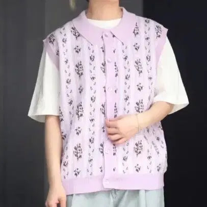 [BUNJANG] TTT MSW Flower Jacquard Vest / TTT MSW Flower Jacquard Vest