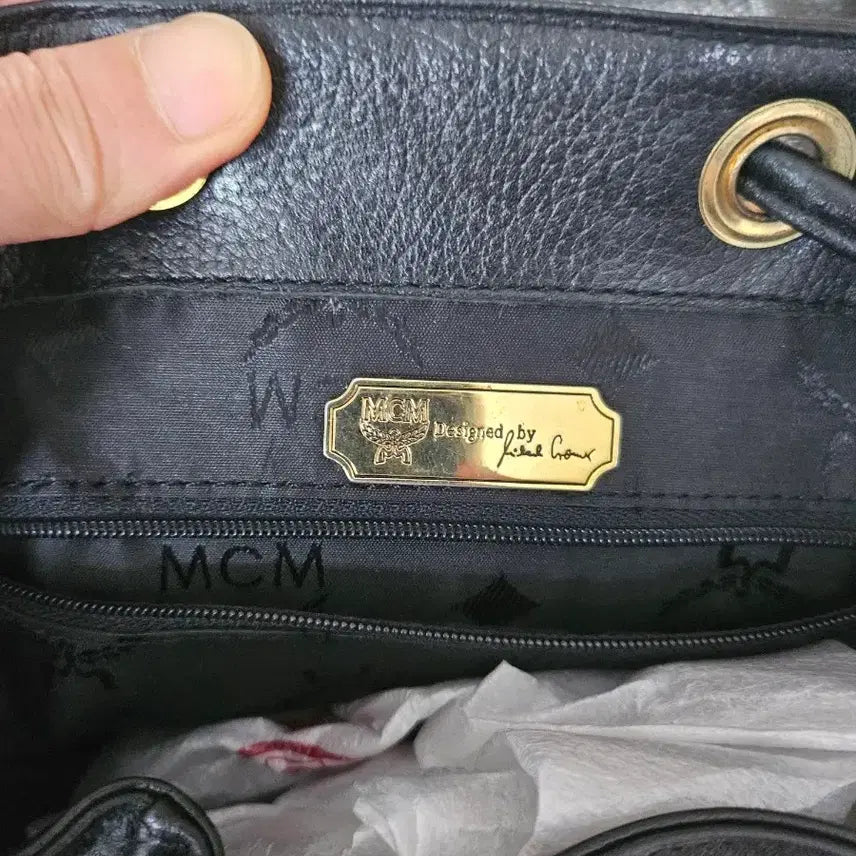 [BUNJANG] MCM Black Cowhide Backpack / mcm블랙 소가죽백팩