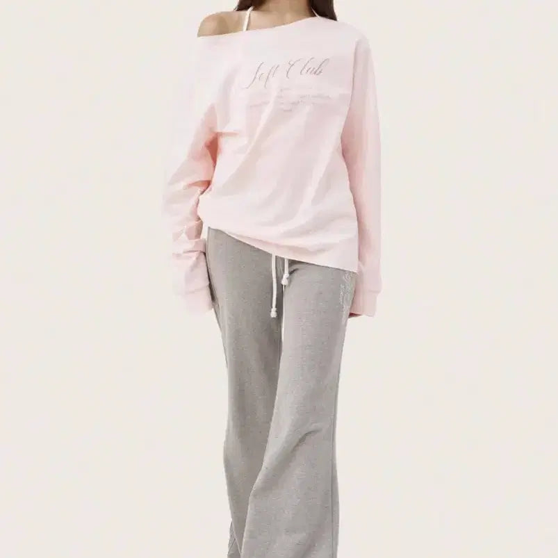 [BUNJANG] Cleacier Soft One Shoulder Shirt Pink / 클리시어 소프트 원숄더 셔츠 핑크