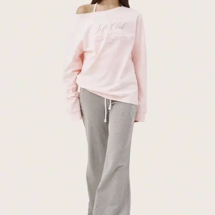 [BUNJANG] Cleacier Soft One Shoulder Shirt Pink / 클리시어 소프트 원숄더 셔츠 핑크