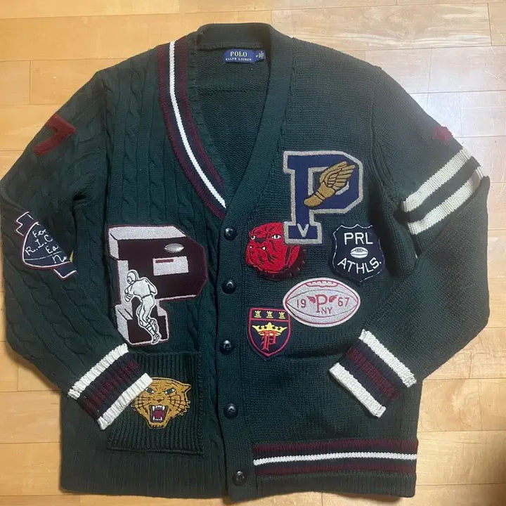[BUNJANG] Polo 50th Anniversary Wool Cardigan / 폴로 50주년 와펜 울 가디건