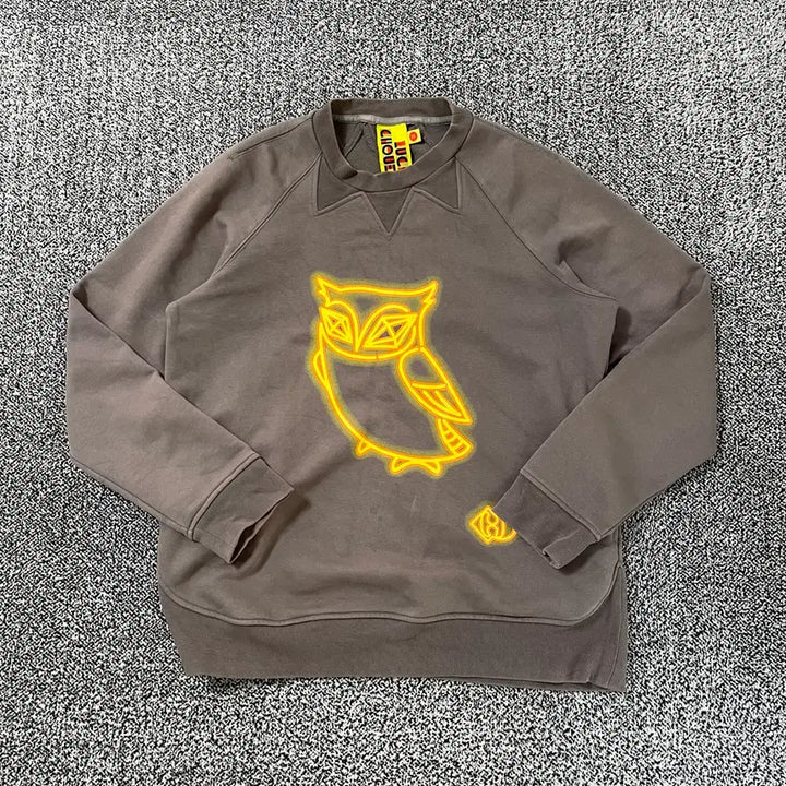 [BUNJANG] Lucky Chouette Signature Owl Sweatshirt / 빈티지9. 럭키슈에뜨 Lucky Chouette 시그니처 부엉이 맨투맨