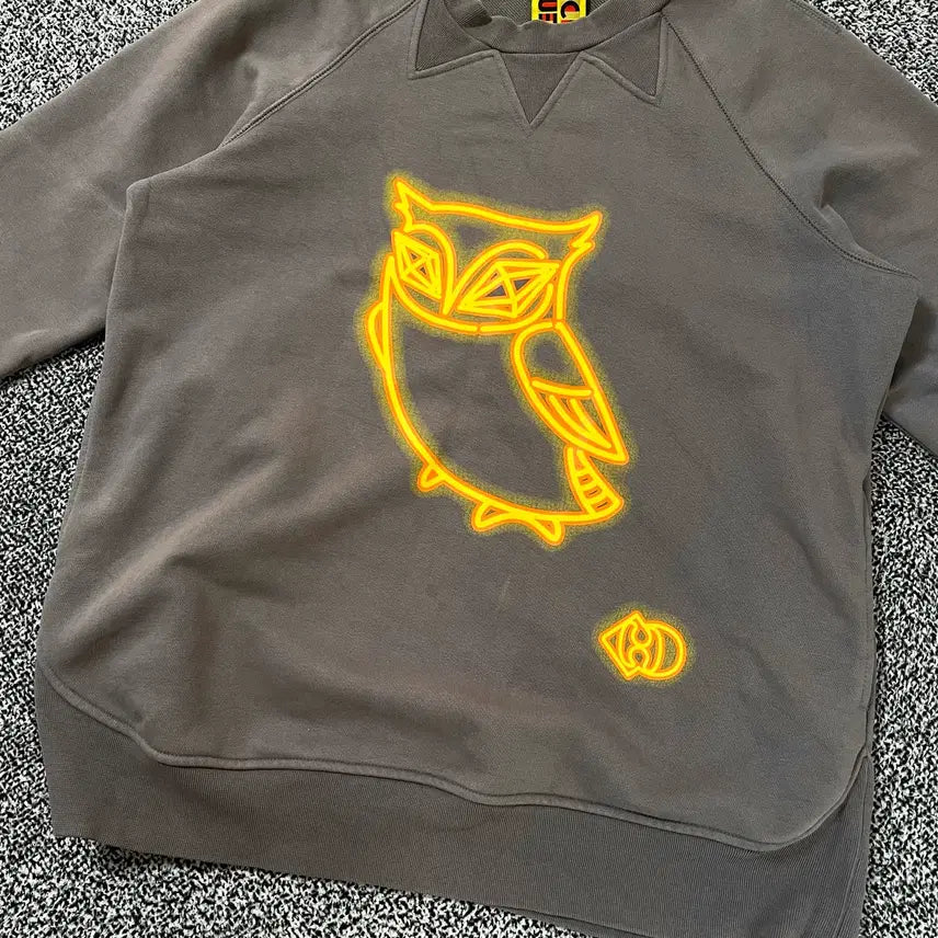 [BUNJANG] Lucky Chouette Signature Owl Sweatshirt / 빈티지9. 럭키슈에뜨 Lucky Chouette 시그니처 부엉이 맨투맨
