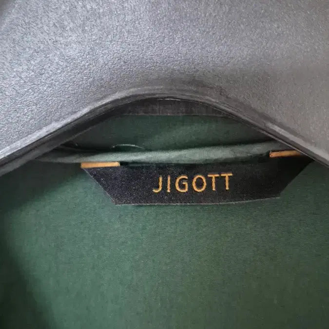 [BUNJANG] JIGOTT Front Zip Ruffle A-Line Long Dress / JIGOTT 앞지퍼 셔츠 러플 A라인 롱원피스 55