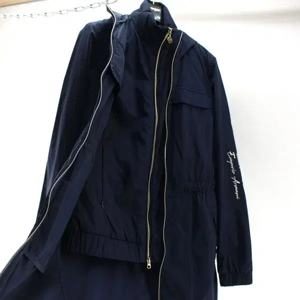 [BUNJANG] EA7 Armani 2-Way Padded Vest and Windbreaker Jacket / EA7 아르마니 B5891 여성M 2WAY 패딩조끼 바람막이 롱자켓