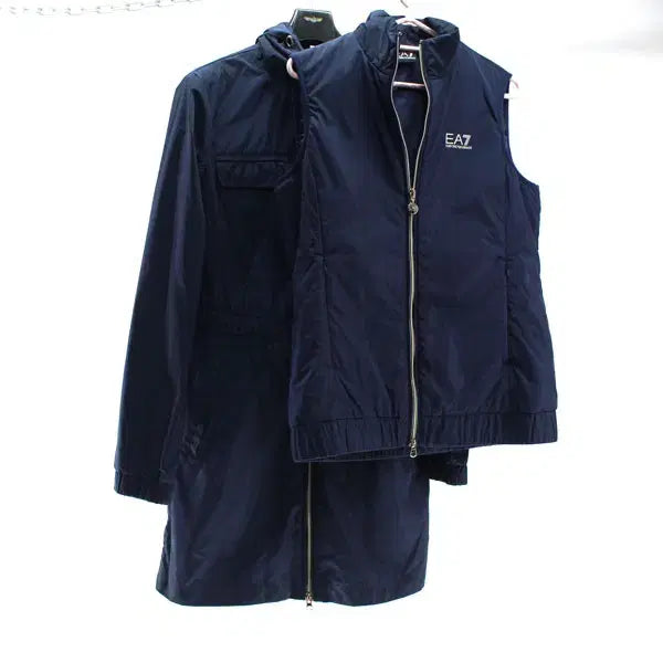 [BUNJANG] EA7 Armani 2-Way Padded Vest and Windbreaker Jacket / EA7 아르마니 B5891 여성M 2WAY 패딩조끼 바람막이 롱자켓