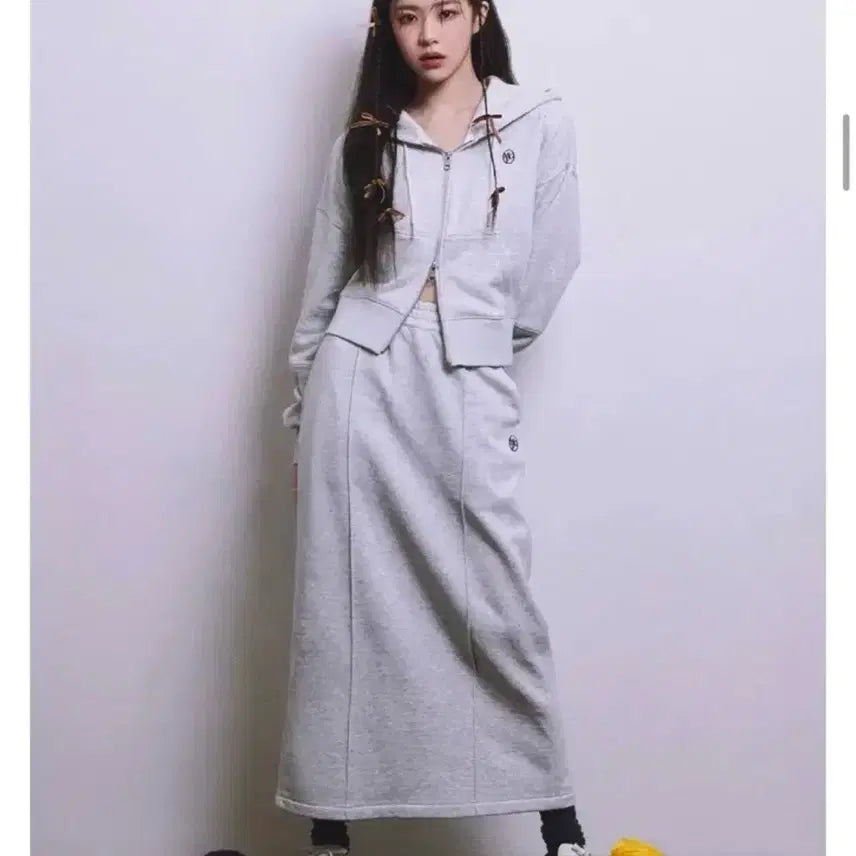 [BUNJANG] Marithe Francois Hooded Zip-up &amp; Skirt Set / 마리떼프랑소와 후드집업 + 스커트 셋업