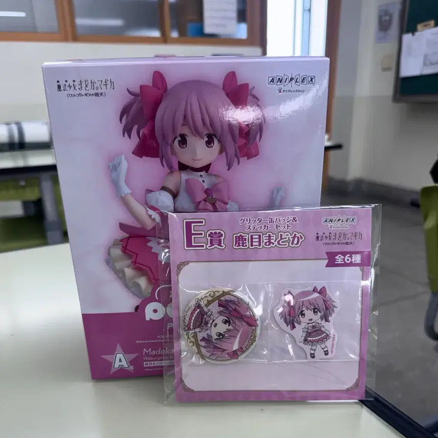 [BUNJANG] Madoka Magica Figure &amp; Badge Set / 마법소녀 마도카 마기카 마마마 (캔뱃지 포함가격)